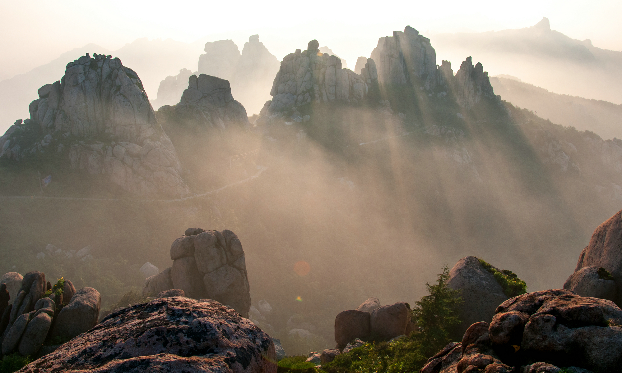 Laoshan Danlu Peak rock formation against the sky