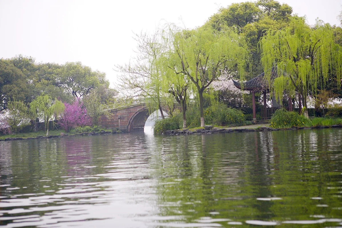 Suzhou water town canal with traditional buildings