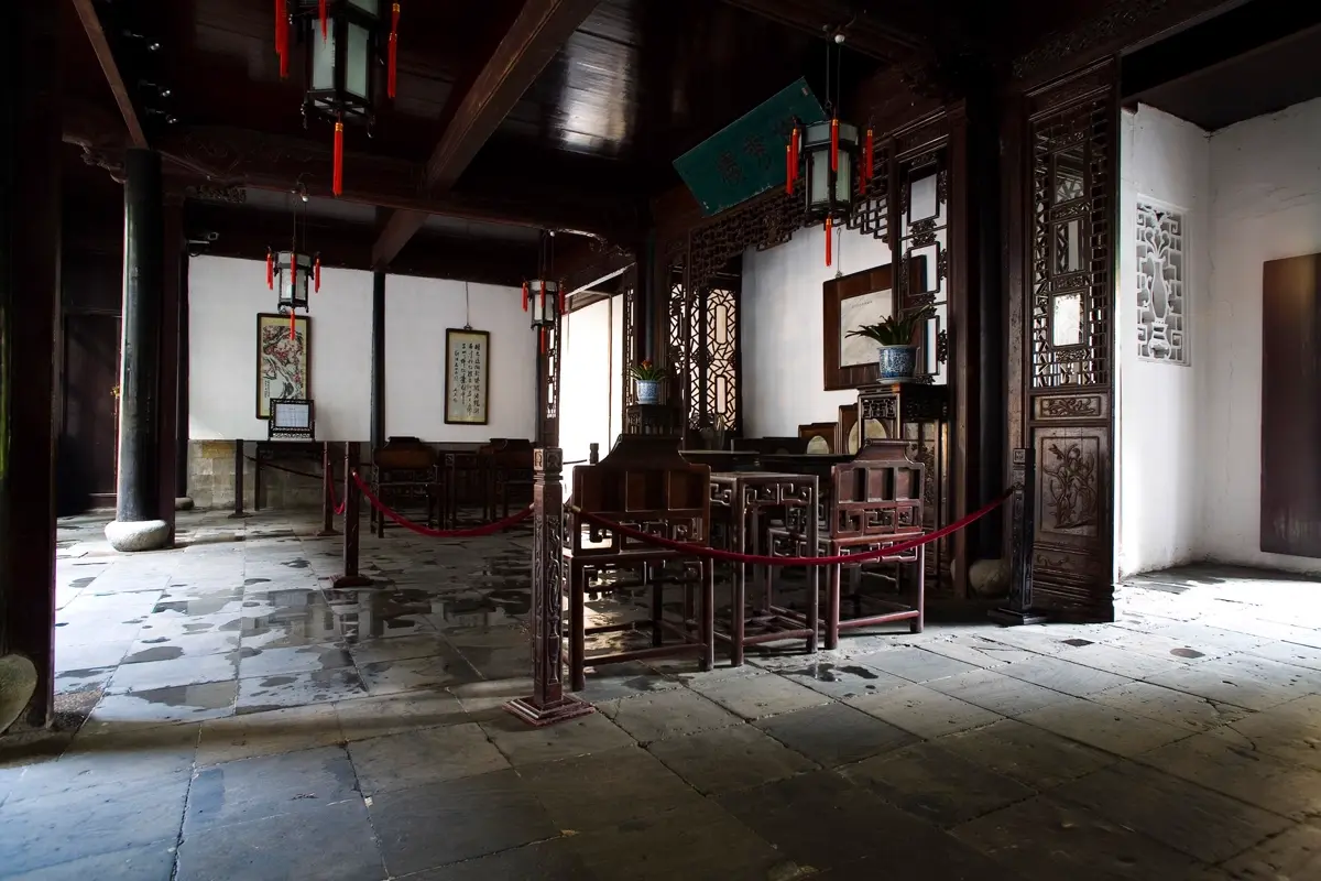 Lotus pond with Fragrant Isle pavilion