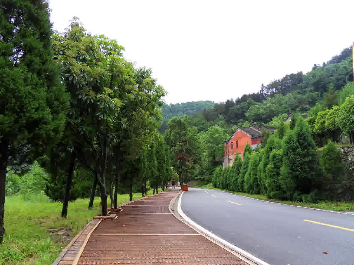 Stone pathway and ancient gate along the Wudang Mountain trail